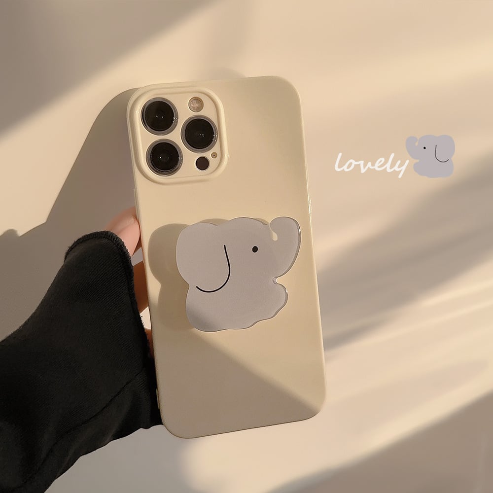 ☆ゾウさんスマホホルダー(ブラック)☆iPhone XS MAX ☆ゾウさんスマホ