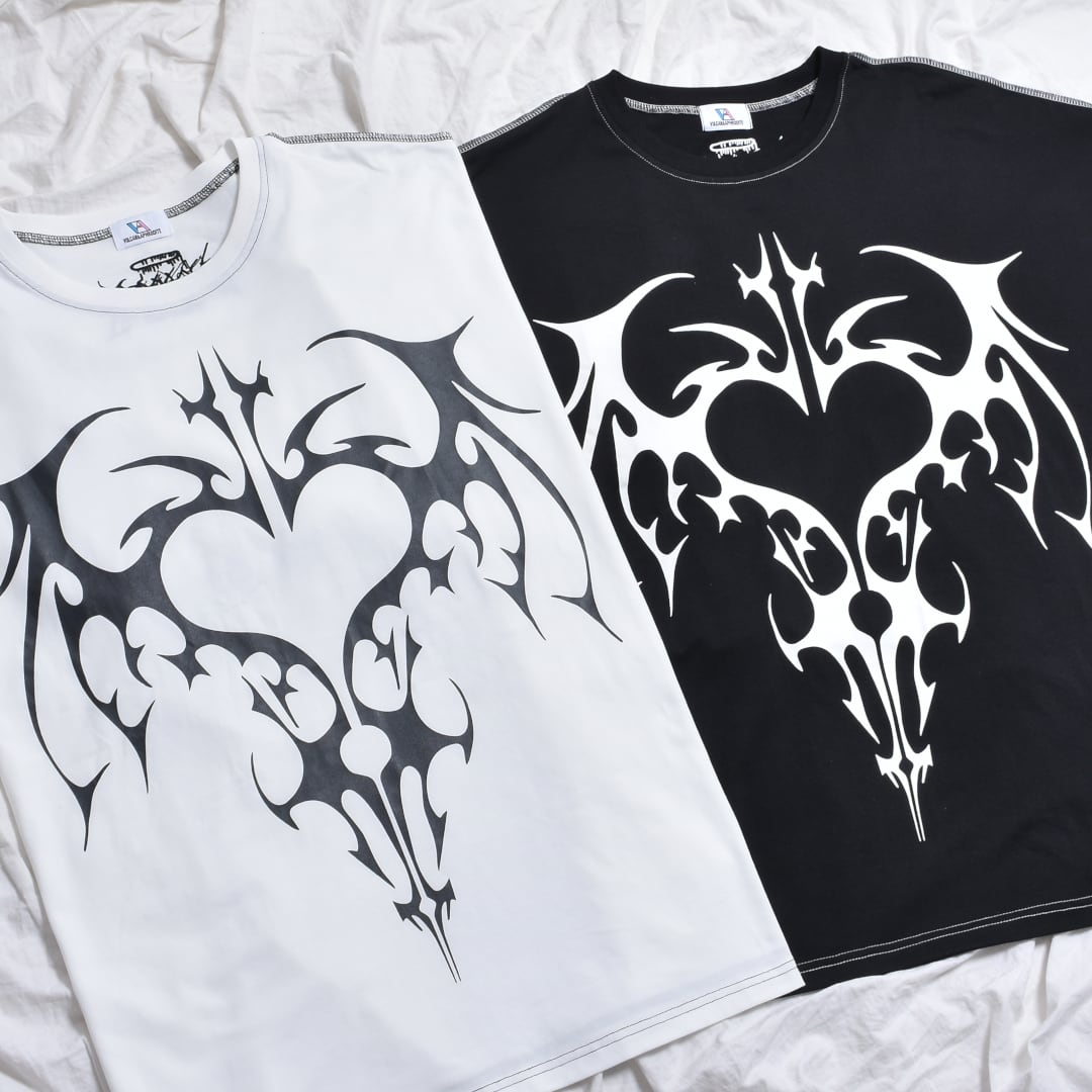 送料無料】ハートトライバルWING ステッチTシャツ | VOLCAN&APHRODITE