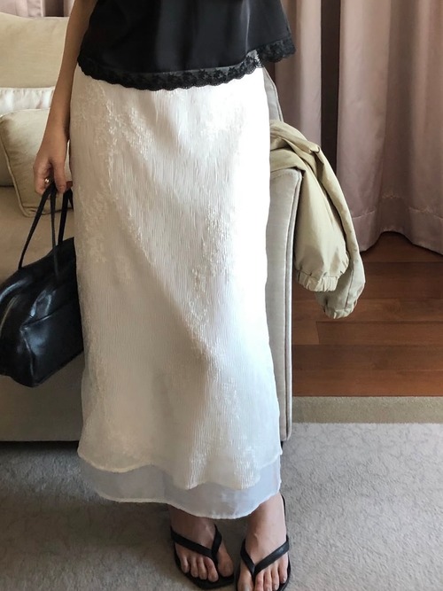 (予約) miel / Sheer skirt 1color