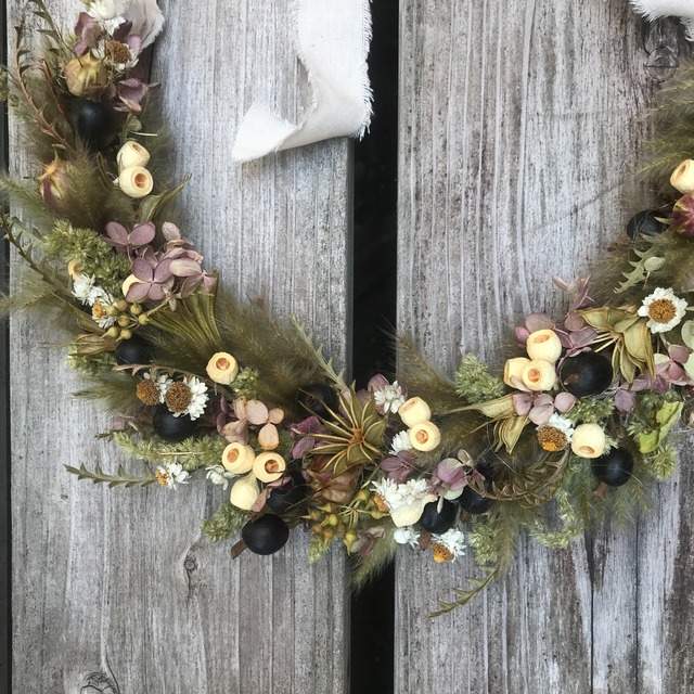 アンバーナッツとブラックベリーのハーフリース w29