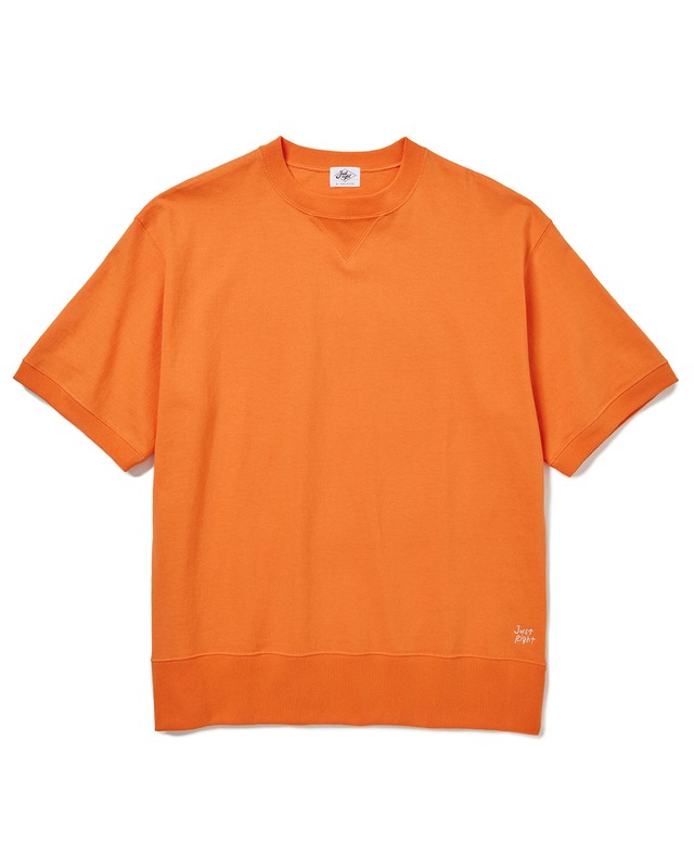 Just Right “OY Logo Half Sleeve Crewneck Tee” Orange