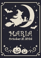 HALLOWEEN< NAMEBLANKET / WITCH(ウィッチ)>【お名前ブランケット 】ハロウィーン限定デザイン