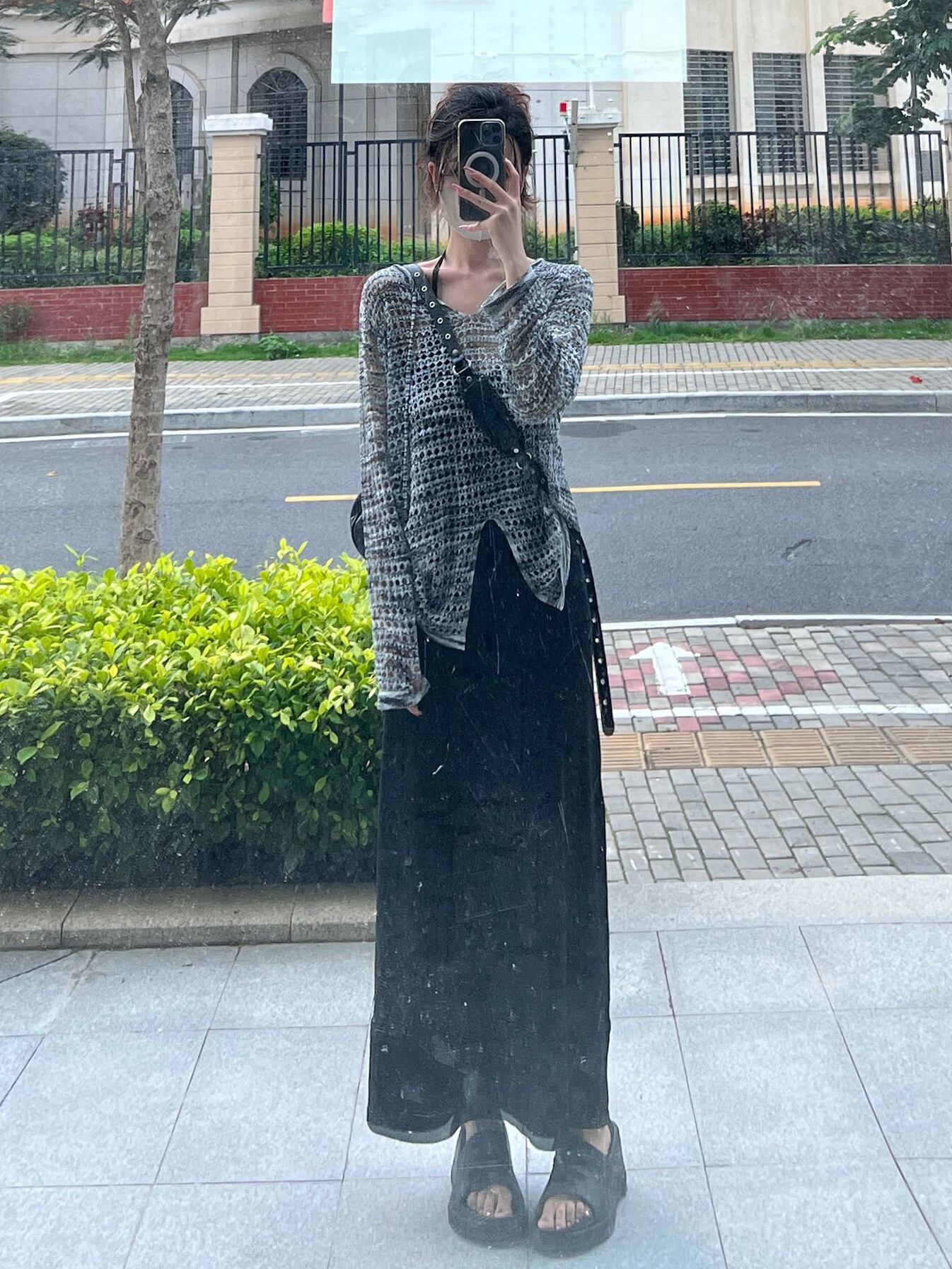 エストレジャ　ルーズニットトップス　ニット　シースルー