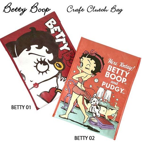 BETTY BOOP CRAFT CLUTCH BAG ベティちゃん クラフトクラッチバック PCバッグ タイベック アメリカン雑貨