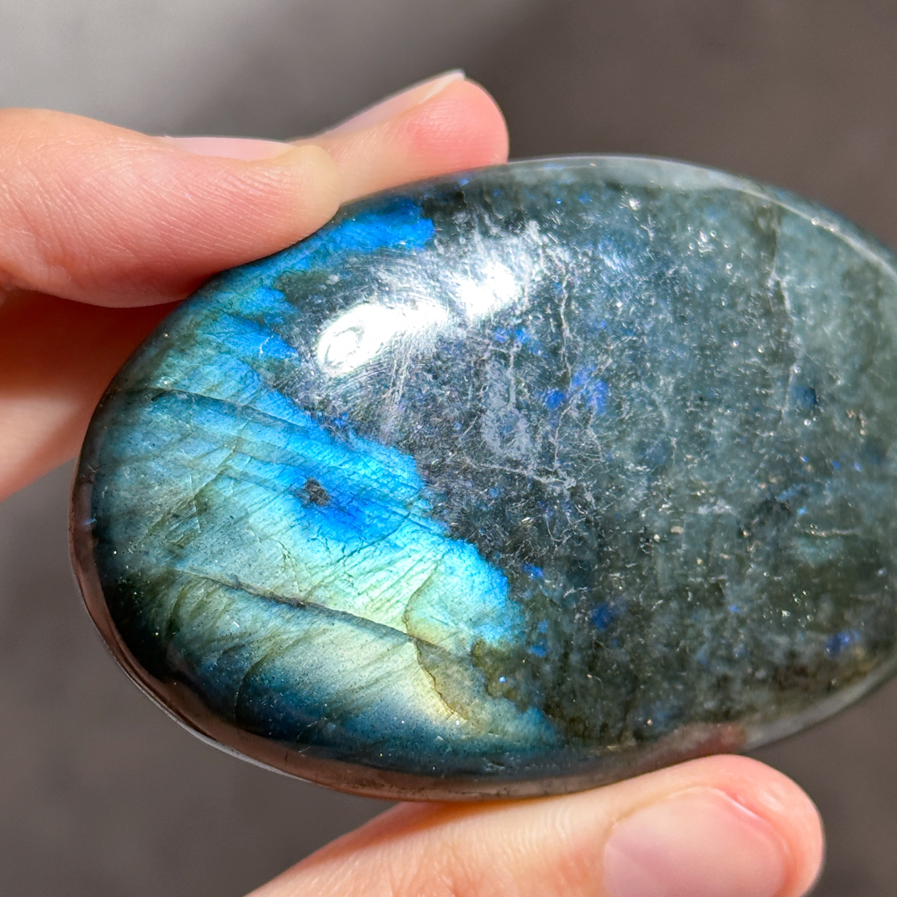ラブラドライト パームストーン 25◇ Labradorite ◇天然石・鉱物
