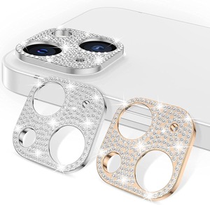 【特価処分】iPhone 15 / iPhone 15 Plus用 カメラフィルム (2枚セット) シルバー+ローズゴールド レンズカバー カメラ保護 ラインストーン レンズ カメラカバー カメラレンズ 保護カバー キズ防止 アルミ製保護レンズカバー 携帯電話の装飾 貼り付け簡単 高透過率 iPhone 15 / iPhone 15 Plus 対応 レンズ全体保護