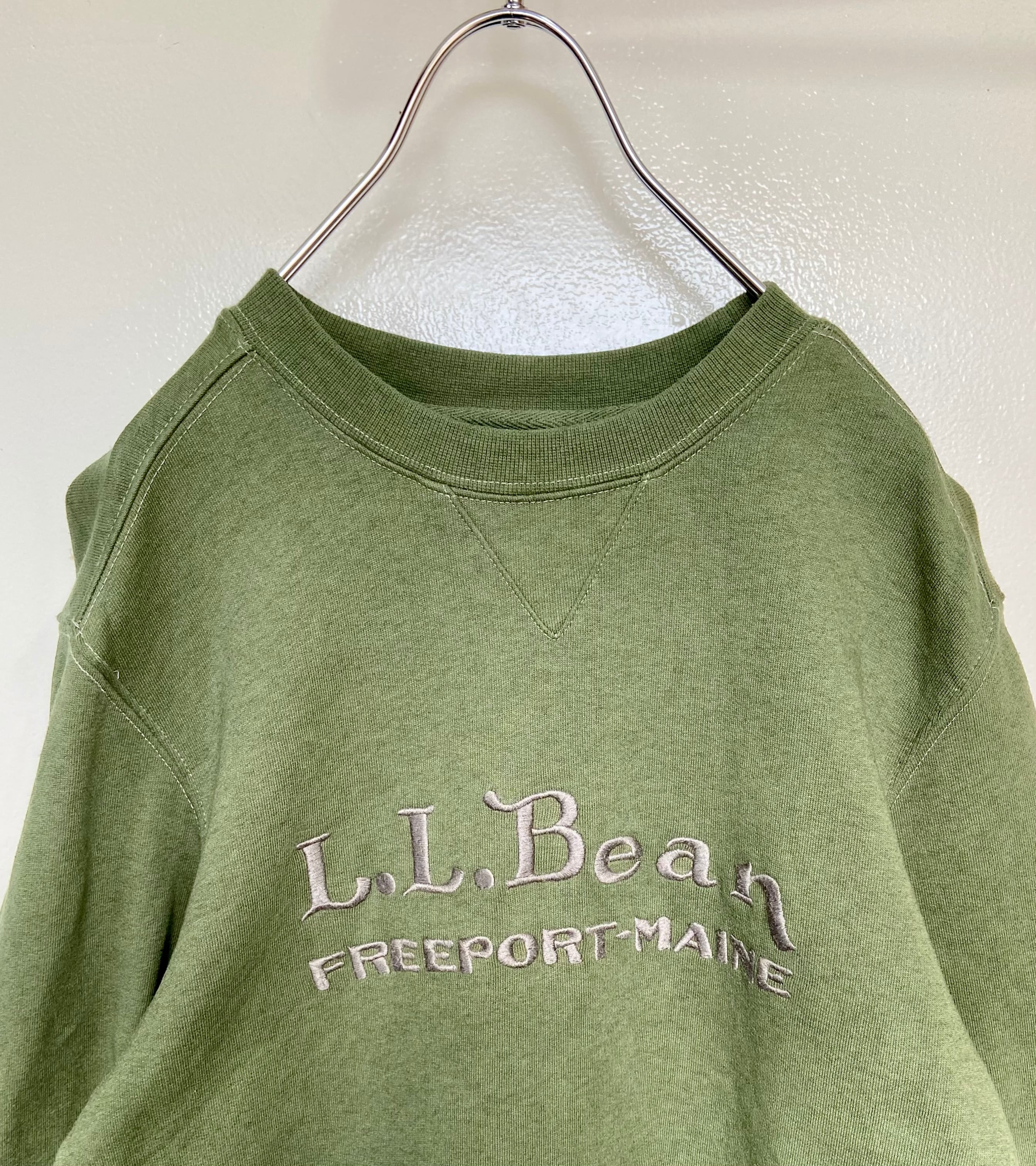 希少　100周年限定　L.L.Bean　デカロゴ刺繍　V字ガゼット　スウェット