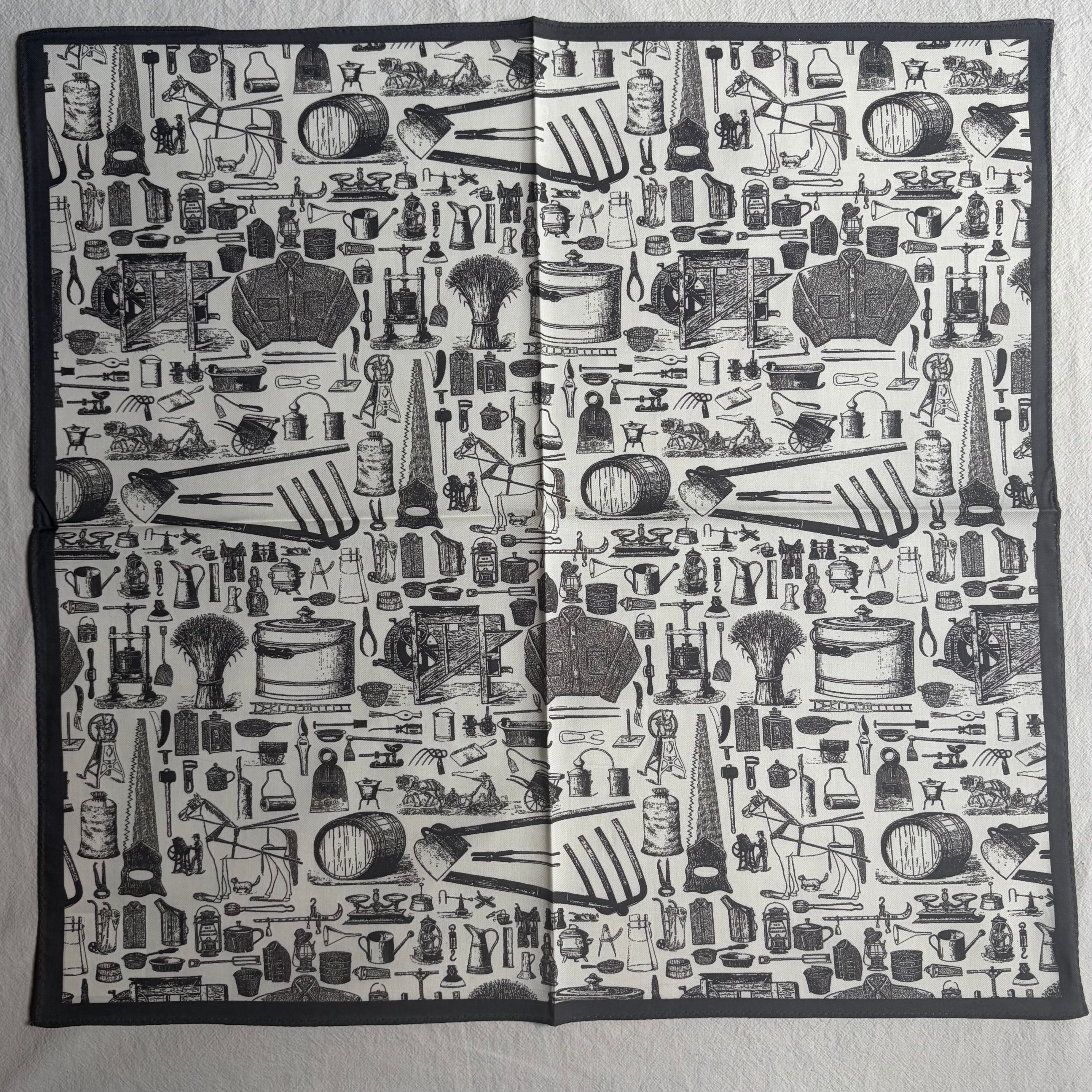 ASEEDONCLOUD/アシードンクラウド Cotton Silk Handkerchief / Farmer's Tool #001061