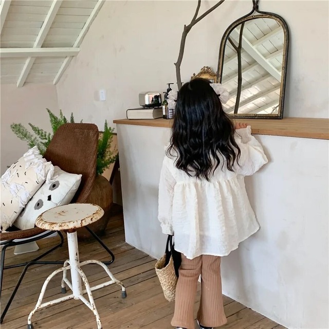 【取寄】くしゅくしゅフリルリボンのハイセンスなガーリーブラウス