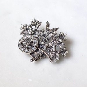 ROKUZAN silver flower brooch or pendant top