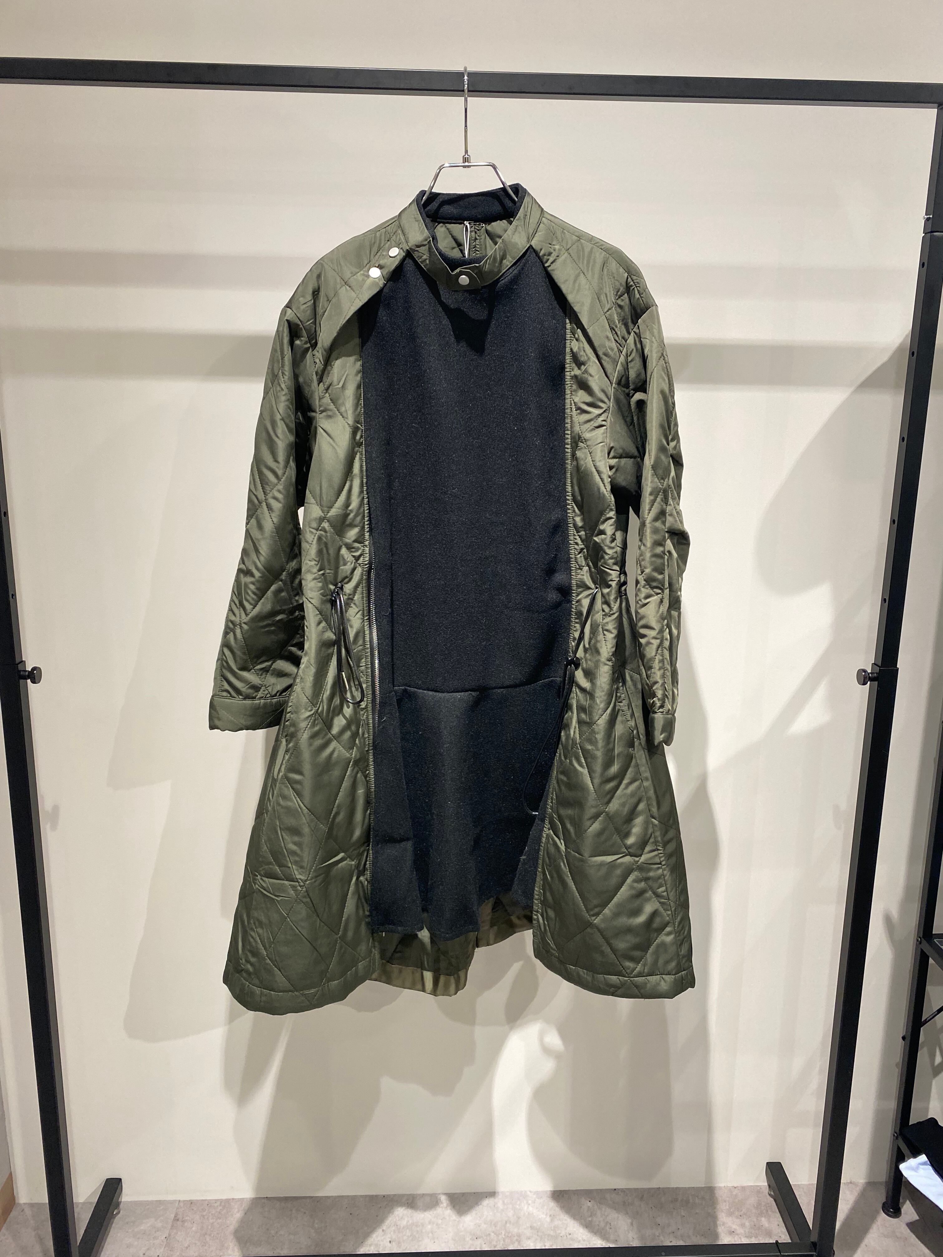 black×khaki nylon docking one-piece