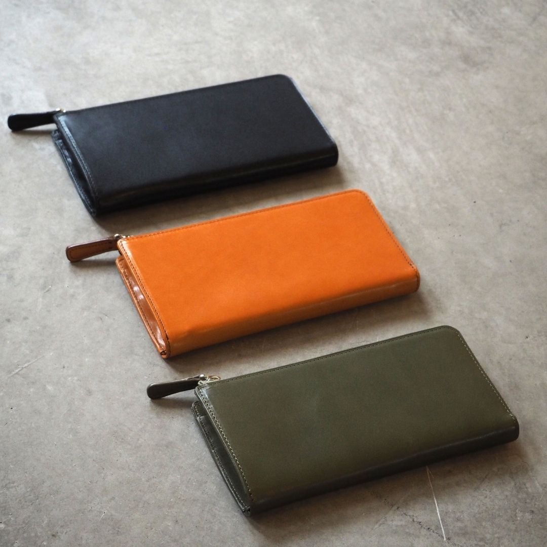 栃木レザー】本革L字ファスナー長財布〈Leather L-shaped Long Wallet