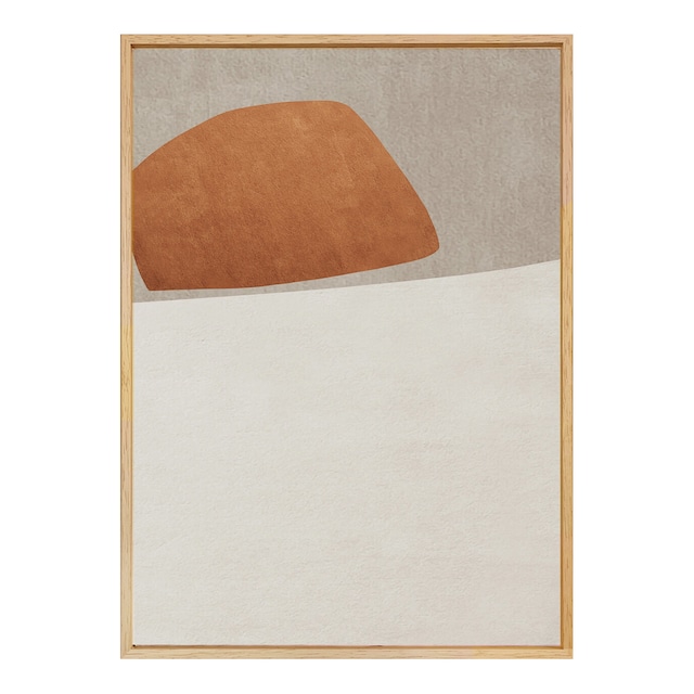 キャンバスアート「brown abstract B (S-size)」天然木フレーム アブストラクト モダンアート アートパネル ブラウン系 315×435mm AFCA12