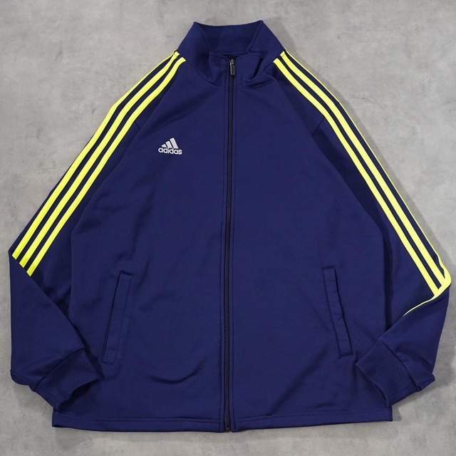 アディダス トラックジャケット 古着 黄色 XL 紺 イエロー 19317