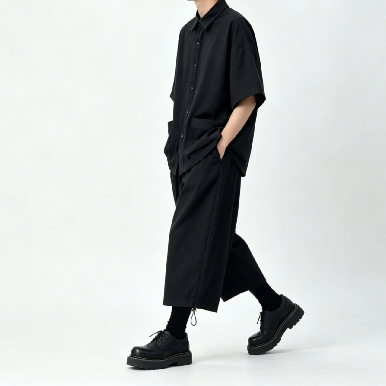 Side Gathered Loose Shirt TB2392・画像3