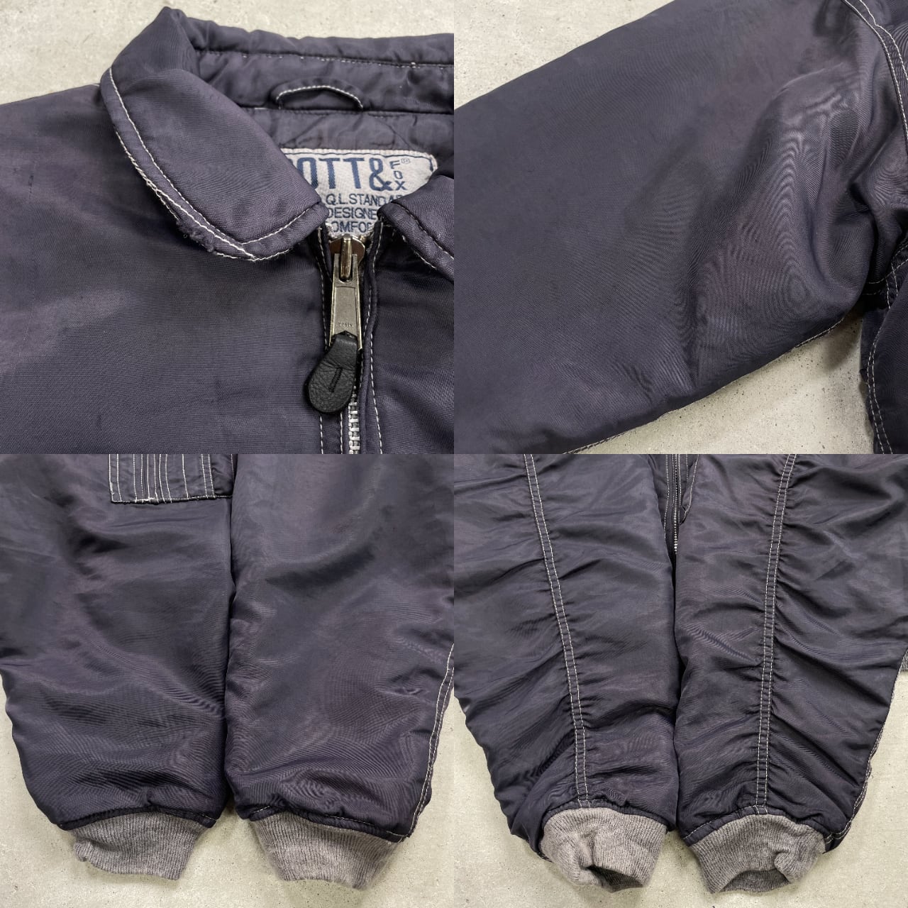 SCOTT&FOX CWUタイプ ショート丈 ミリタリー フライトジャケット SCOTT&FOX CWUタイプ ショート丈 ミリタリー フライトジャケット