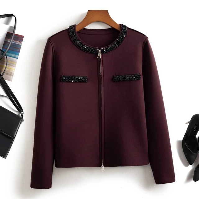 Jewel trim zip jacket　M1779