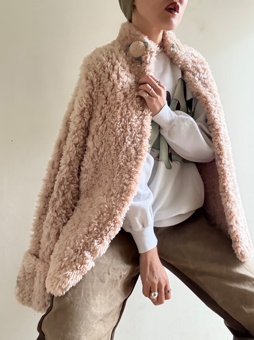 70-80s Vintage Fluffy Knit Jacket