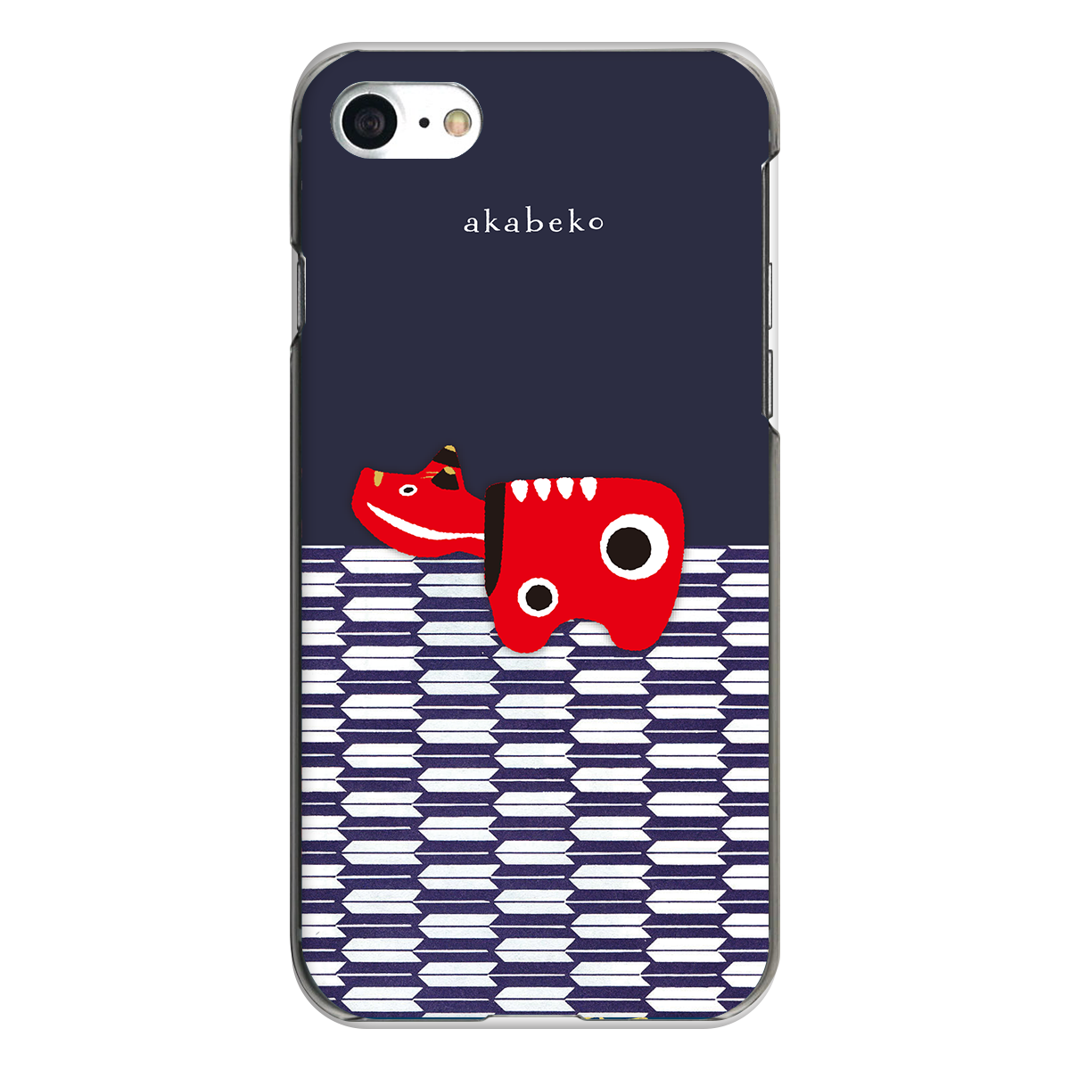 iPhone対応 スマホ ハードケース クリア 赤べこ 民芸 デザイナーズ 【iPhone17 / iPhone16e / AQUOS / Xperia 他 iPhone / Android ほぼ全機種対応】 |desr2670