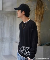 【#Re:room】BIG LOGO W JACQUARD CREW KNIT［REK130］