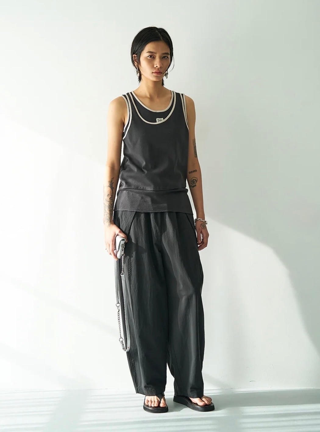 YENN WAIST RIB CURVE PT ワイドパンツ 38 YENN 】 WAIST RIB CURVE PT | valance 福井｜レディース セレクト