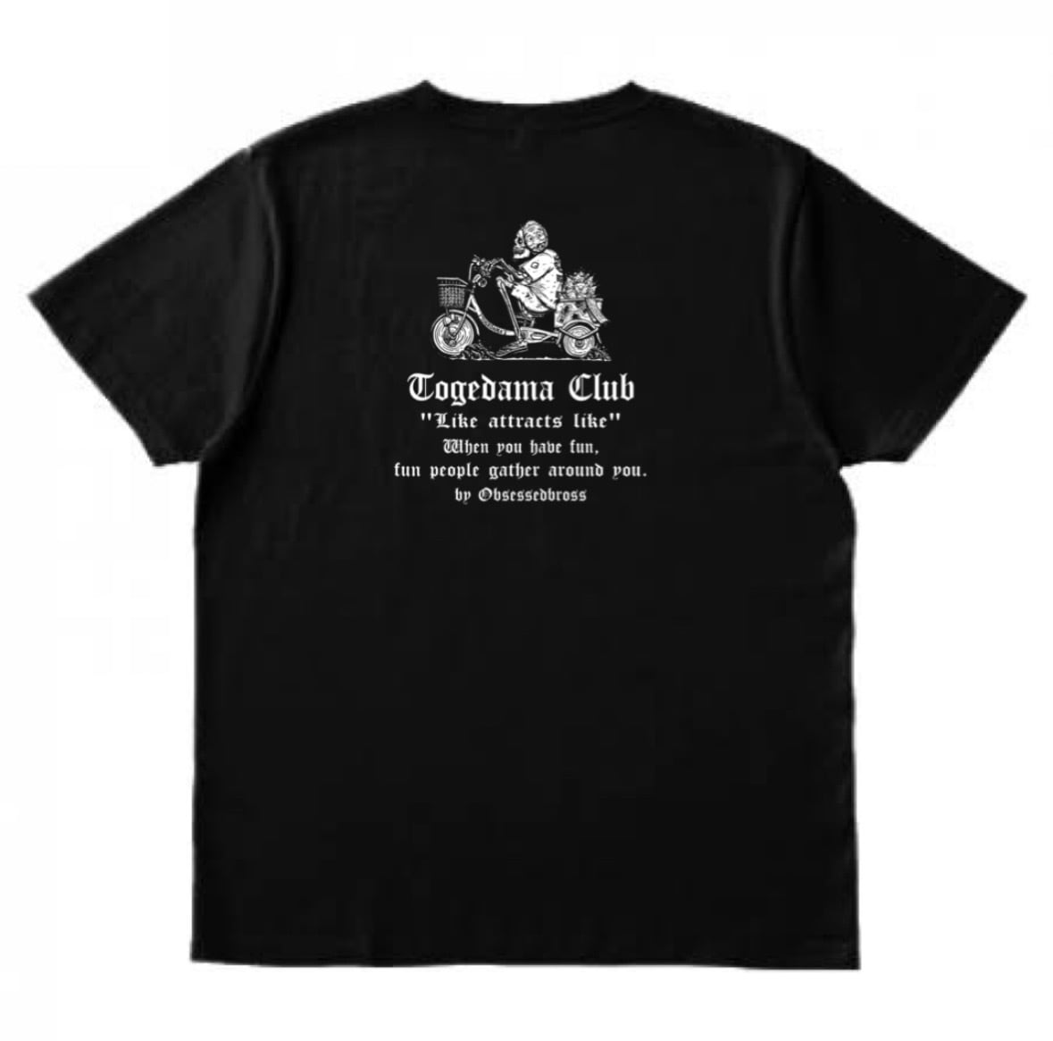 2color ユニセックス Tシャツ 半袖 バタフライ 蝶 プリント バック