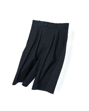 m's braque for MURPHH "CROPPED TUCKED BAGGY PANTS〔NAVY CHALK〕"
