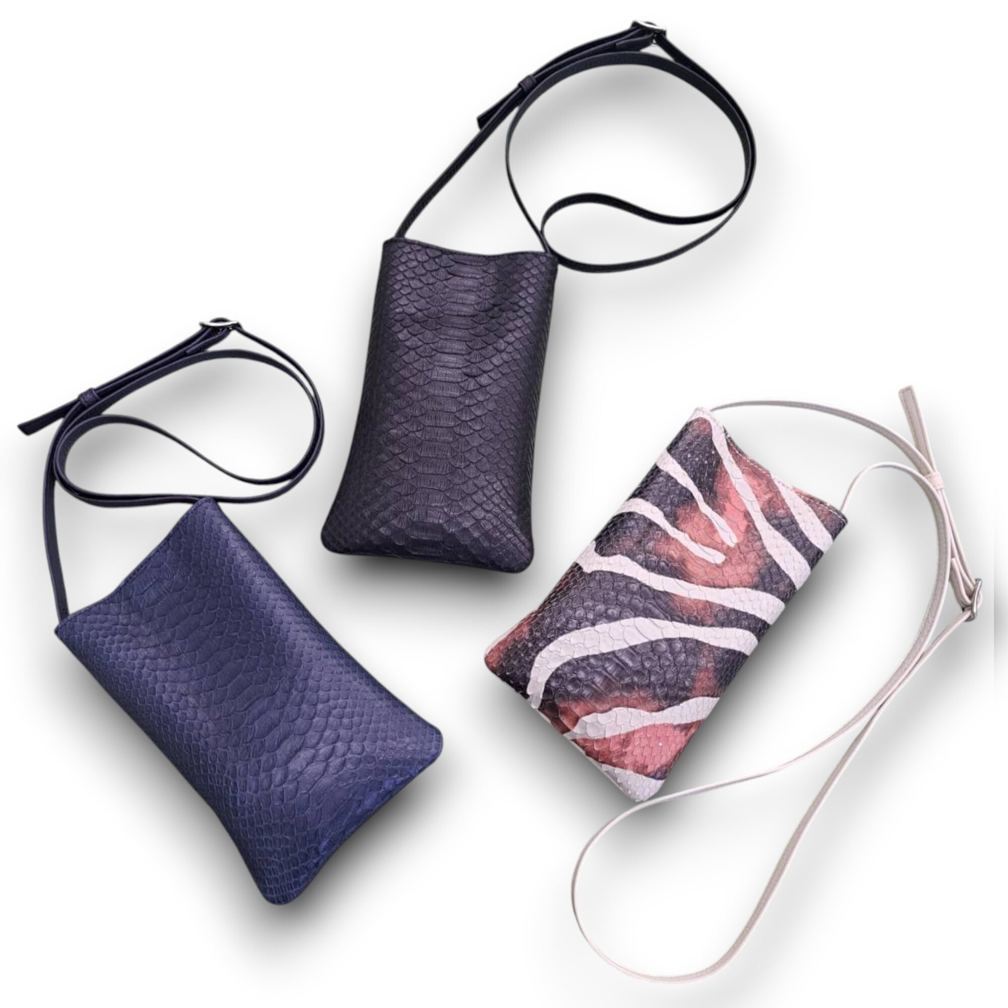 【希少パイソン】ネックポーチ|ミニ財布・スマホ収納対応