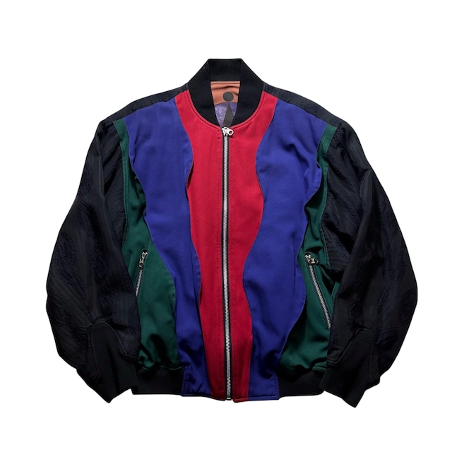 archive ARRSTON VOLAJU by KOHSHIN SATOH color blocking bomber jacket