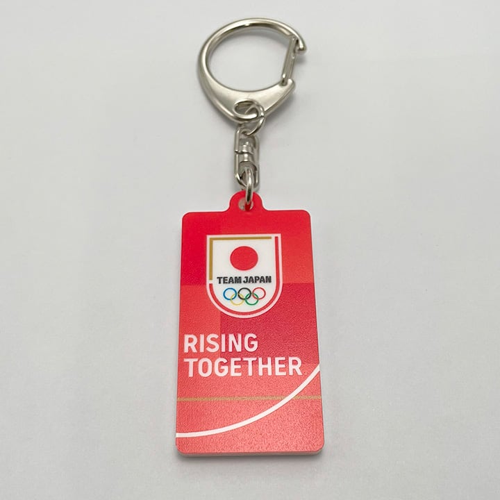 TEAM JAPAN アクリルキーホルダー モザイク柄 RED TJ026 | チーム