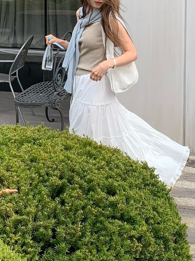 (予約) HAUS / Sonya cotton long skirt 2color