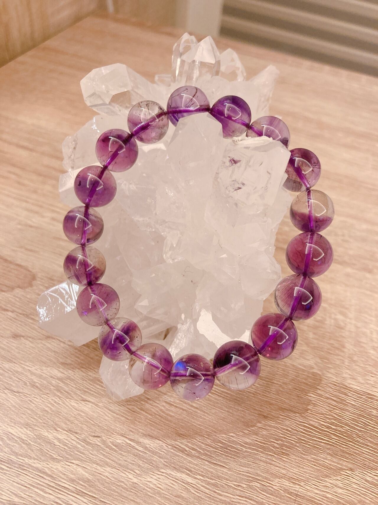 ブランドバーグアメシスト 8-9mm =新たな次元に向かうために必要な知識と能力を授ける= 女性用 ナミビア産