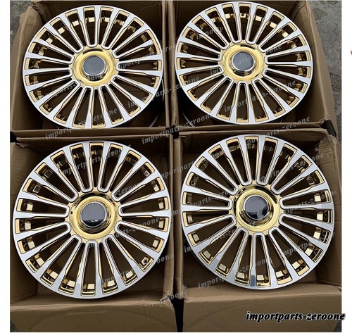 20インチ ゴールドmスタイルスタッガー鍛造ホイール ロールロイス ゴーストファントム -BRN-12465