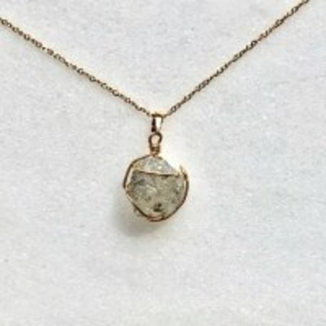 【希少】【美石】ブラジル産　フェナカイト　18金仕様　ペンダントトップ　NO.3510