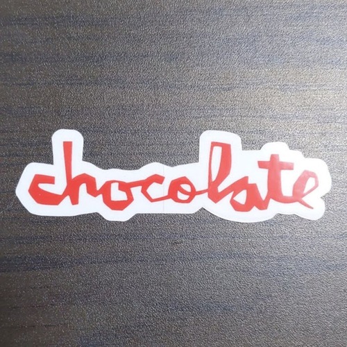 【ST-108】Chocolate Skateboard Sticker チョコレート スケートボード ステッカー Chunk Logo レッド 2.5×7.9