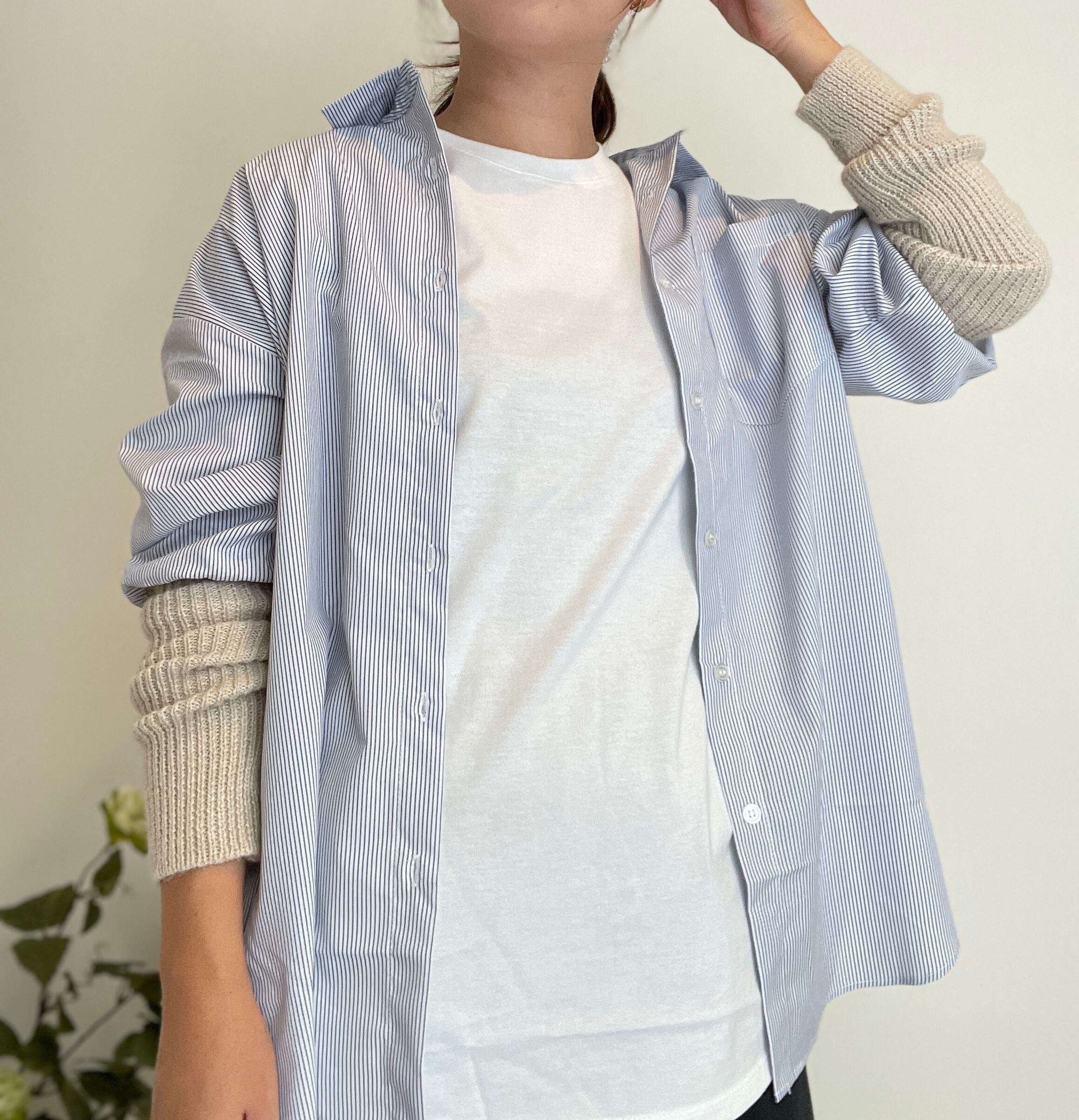 【SELECT】ロングリブスリーブシャツ