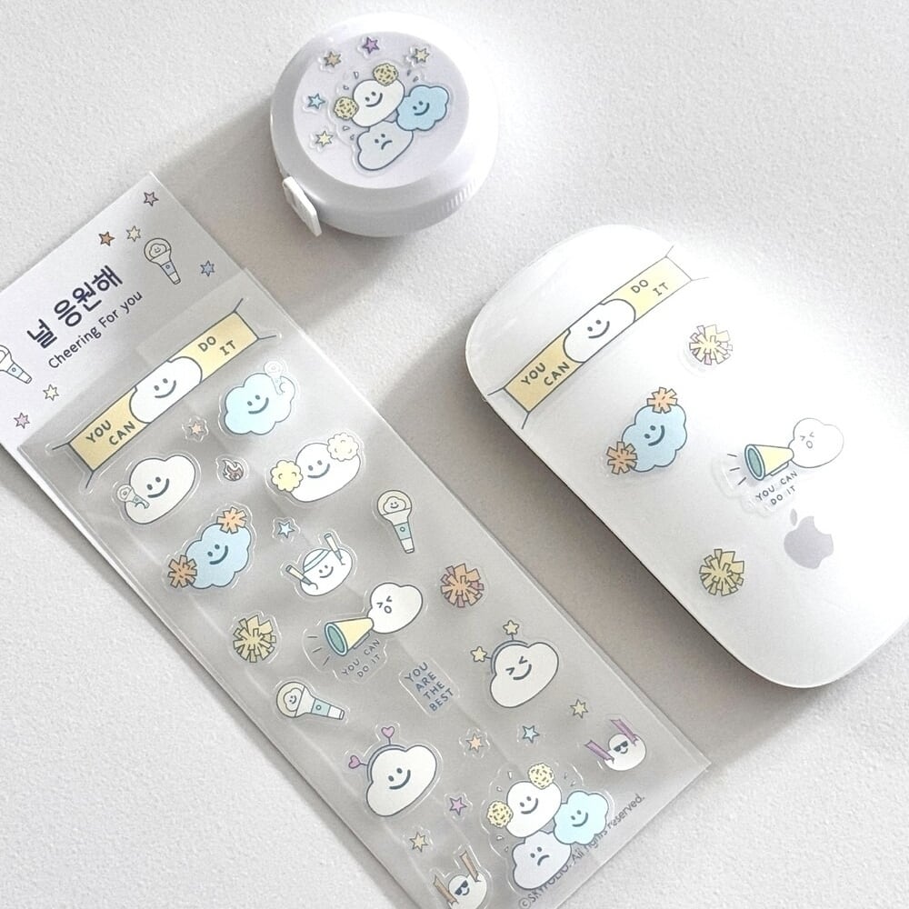 skyfolio] くも リムーバブル クリア ステッカー（全7種） | moim