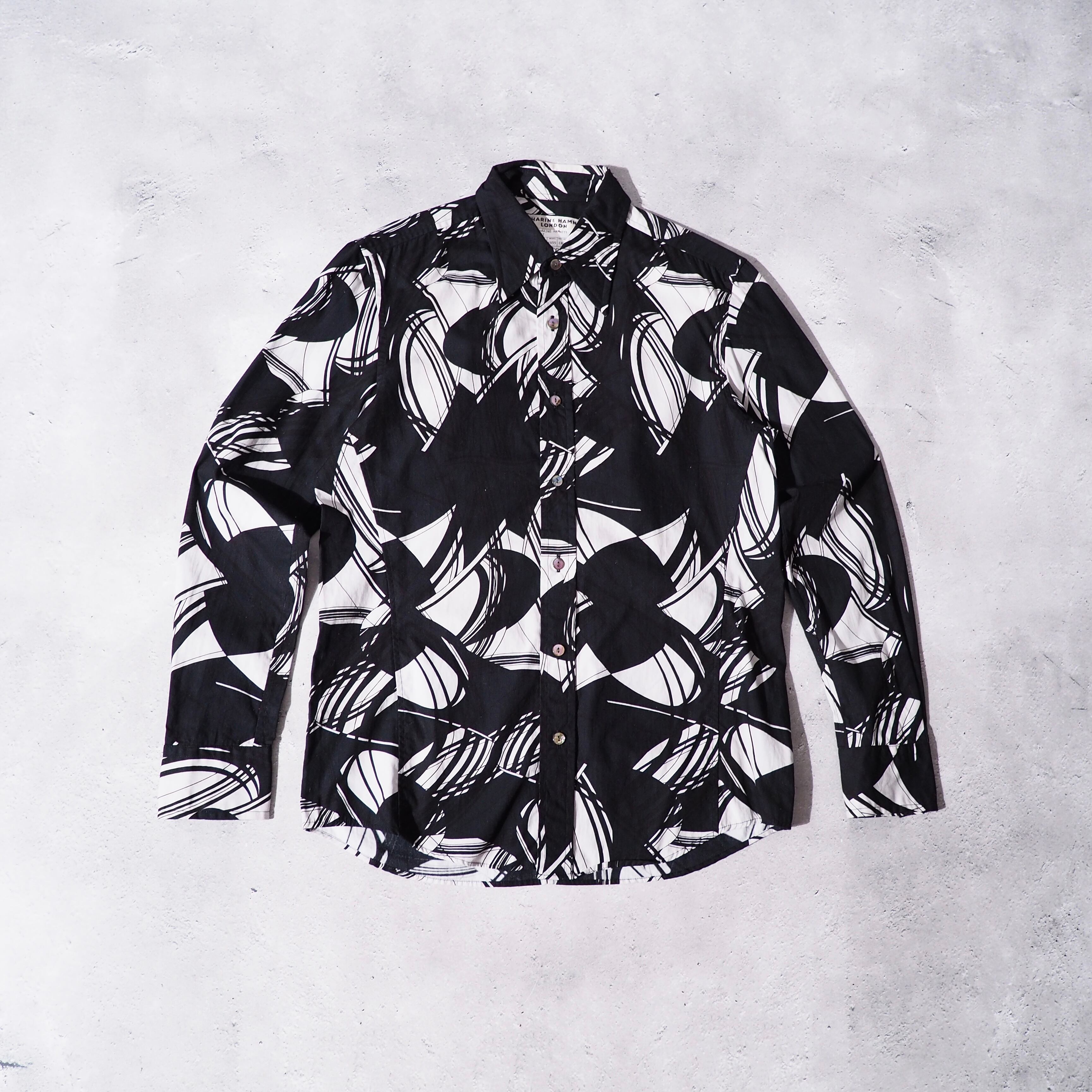 ” KATHARINE HAMNETT LONDON ” geometric contemporary art pattern design shirt