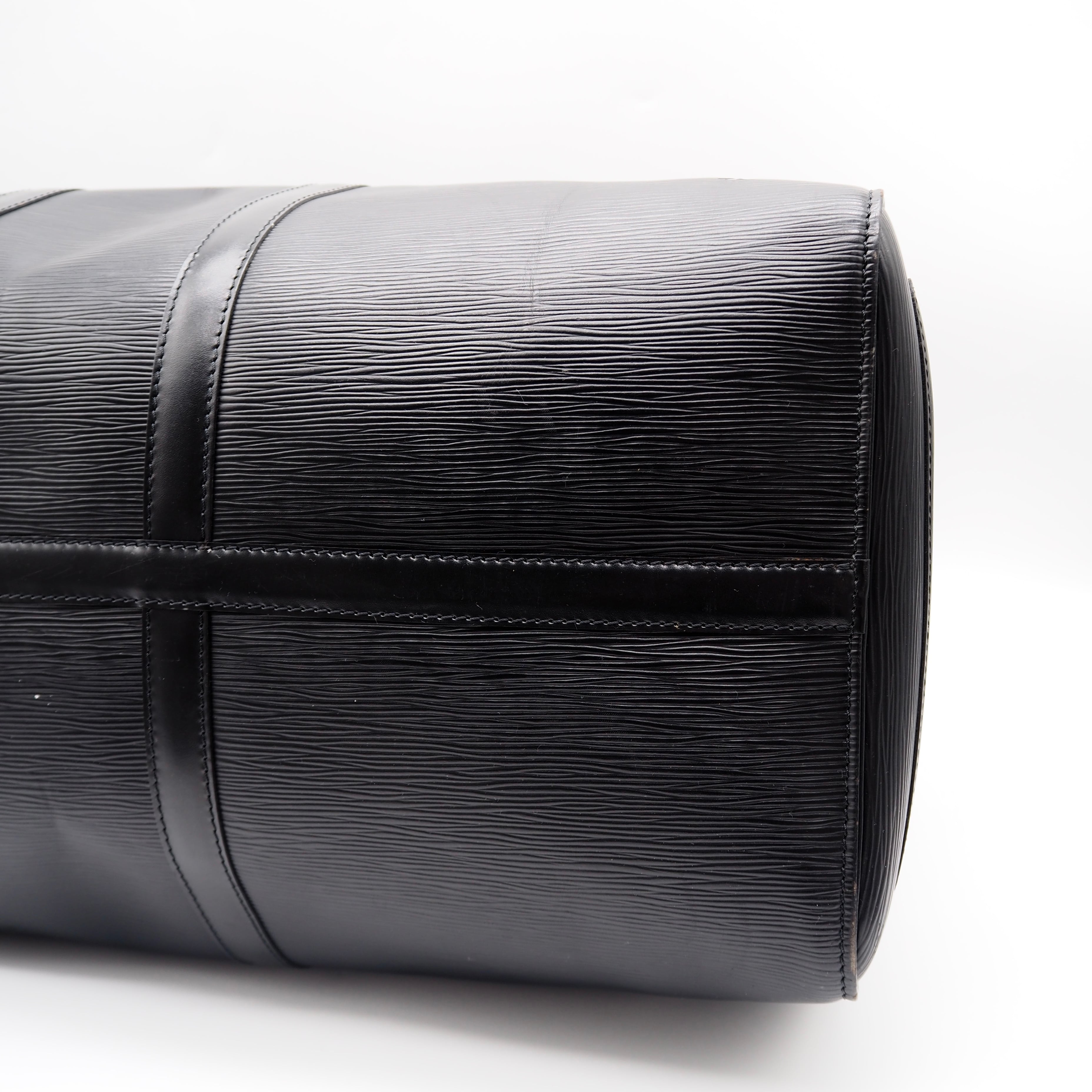 Louis Vuitton エピ ノワール キーポル 50 ボストンバッグ ブラック