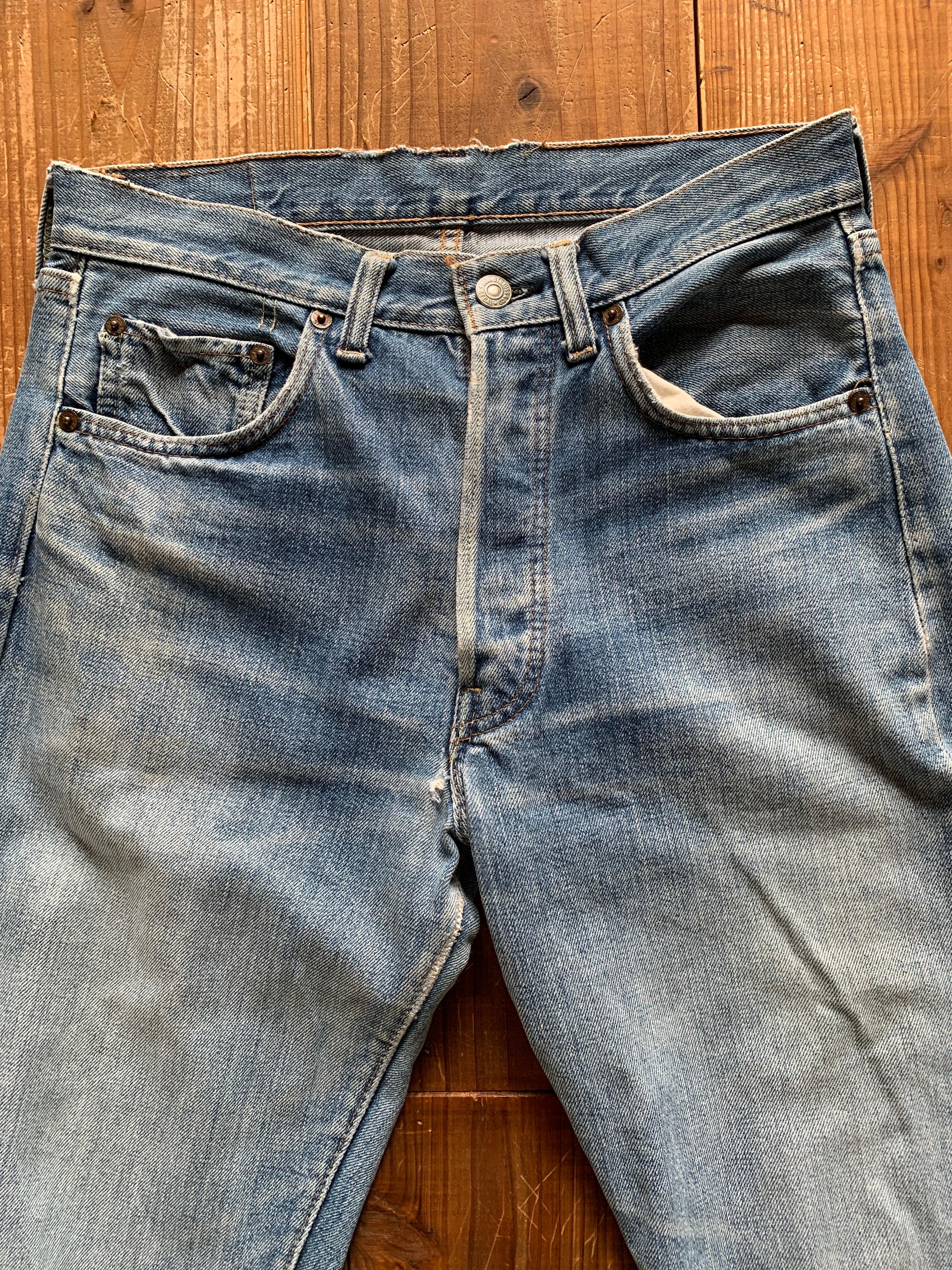 70's Levi's 501 66前期 デニムパンツ リペアあり良雰囲気 表記(30x34)