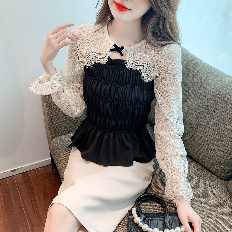 【tops】レース切り替えトップス M21585