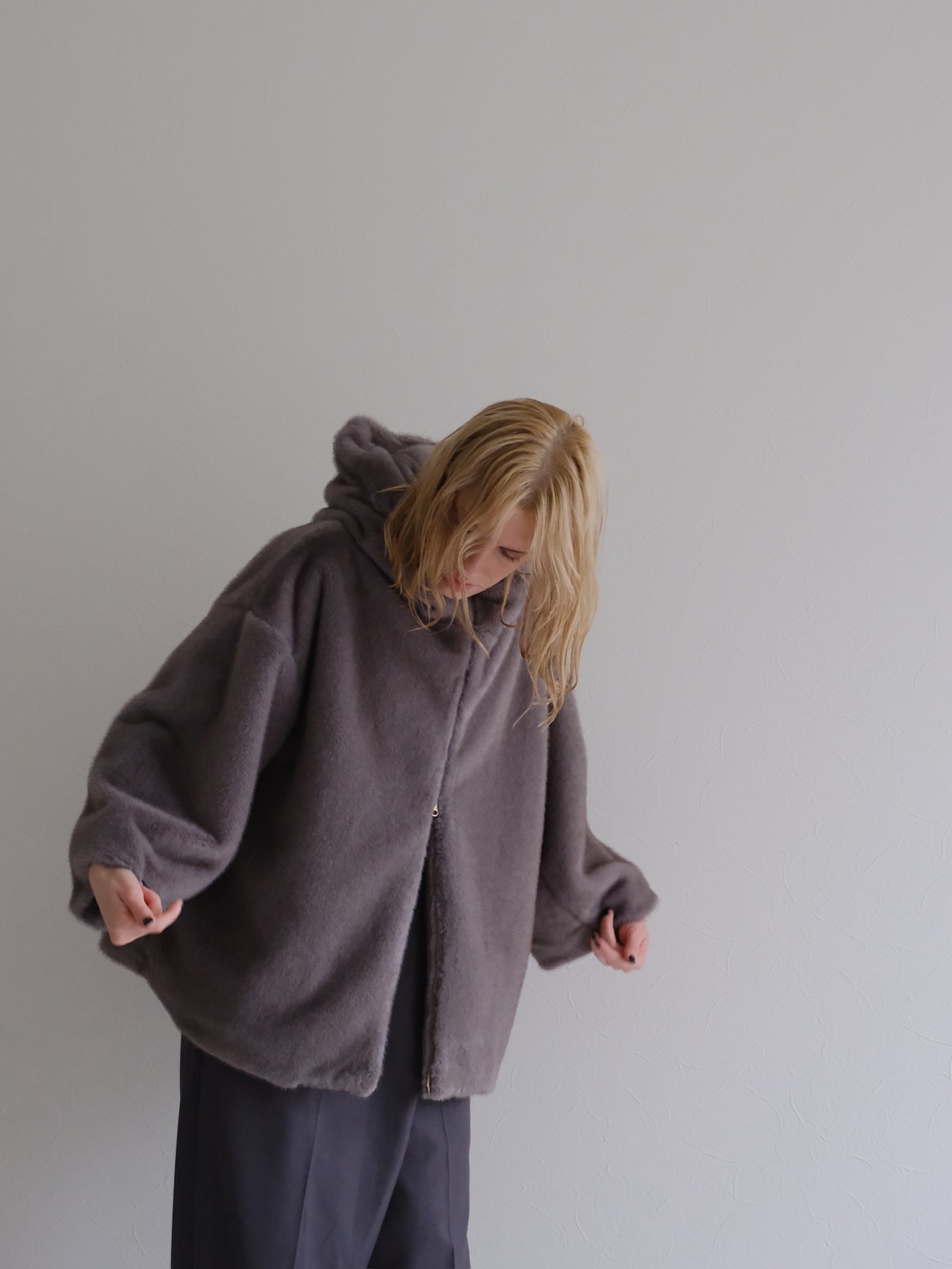 Hooded Eco Fur Jacket /フード付きエコファージャケット FORME