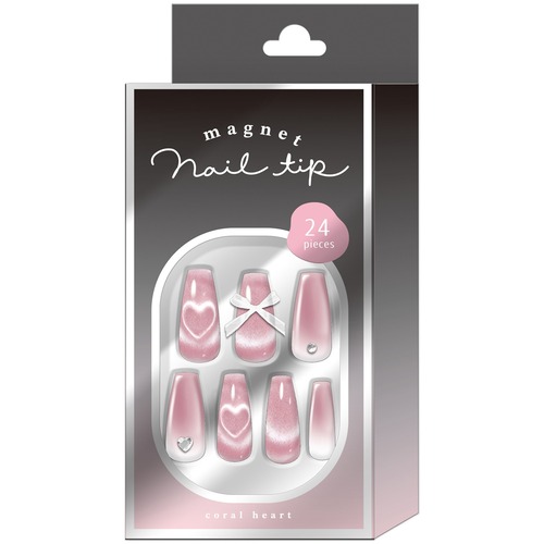 06071マグネットネイルチップバレリーナコーラルハート(5803657)