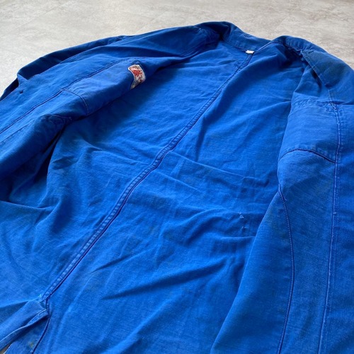 50s Au Molinel 刺繍タグ コットンツイル アトリエコート 詳細写真15