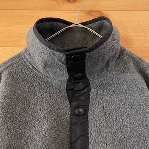 【Woolrich】USA製 ハーフスナップ フリースジャケット プルオーバー ウールリッチ ポーラーテック サイズL アメリカ古着