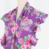 【美品 フラメンコ衣装】パープル アトリエ貴美恵 シージョ ピキージョ 紫 フリル 花柄 ボランテ ダンス レース 軽い ピンク