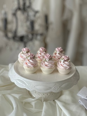 3日間限定販売　Romantic – Art Cup Cake (Pink Cream／６個) by Rose Couture