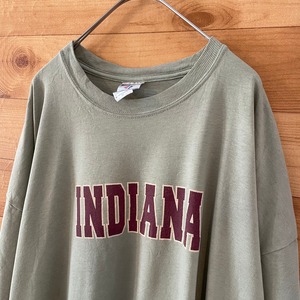 【JERZEES】INDIANA カレッジ風 ロゴ プリント Tシャツ 2XL オーバーサイズ US古着 アメリカ古着
