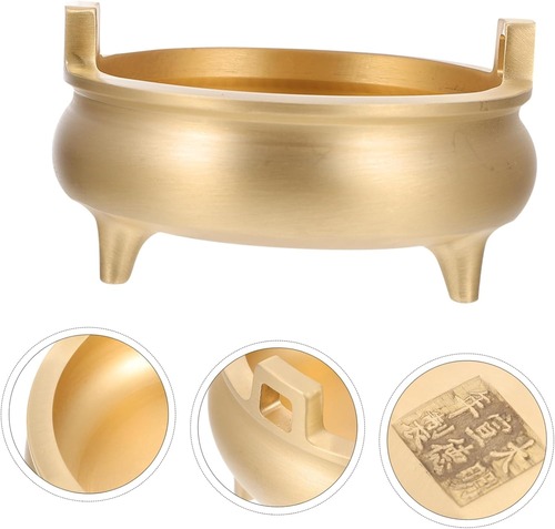 香炉 仏具 真鍮 線香立て  シンプル コンパクト 脚付き ギフト 誕生日 旅行記念 卒業式 パーティー