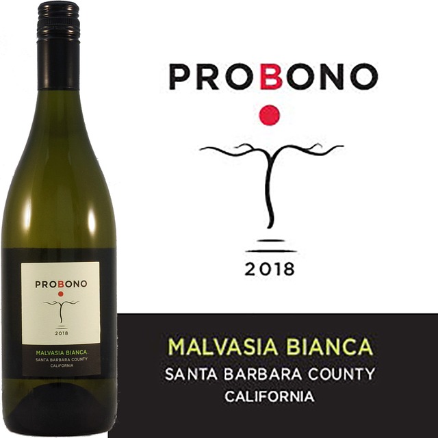 2018 プロボノ マルヴァジアビアンカ Probono Malvasia Bianca Santa Barbara County
